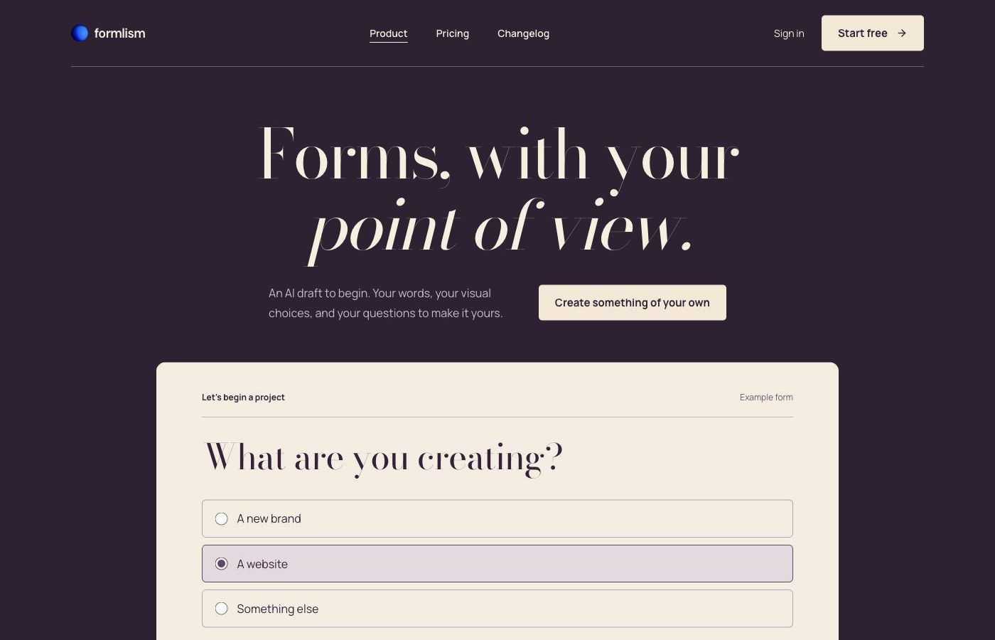 Aubergine homepage preview