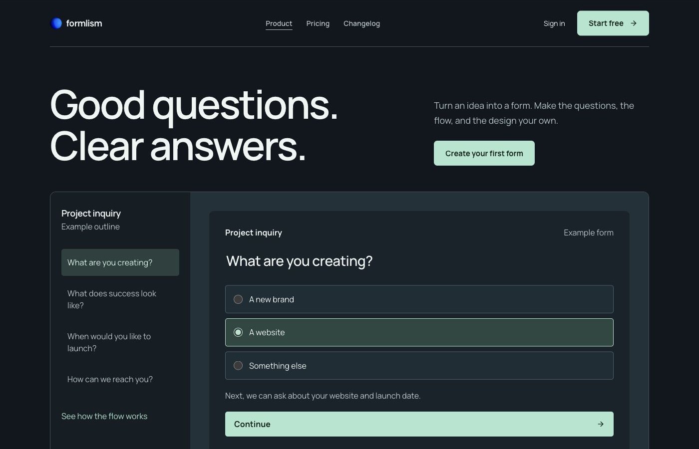 Midnight homepage preview