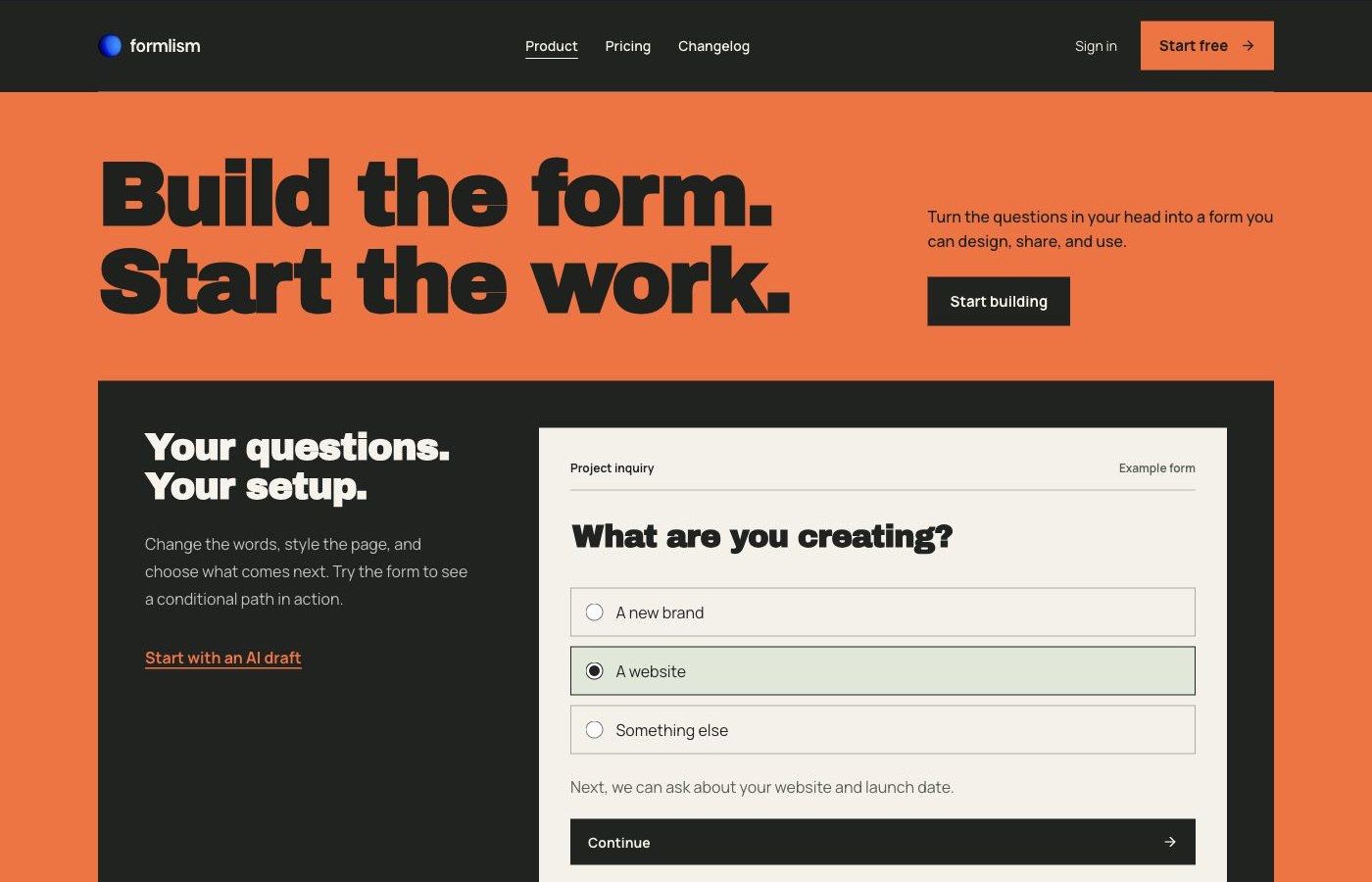 Orange workshop homepage preview
