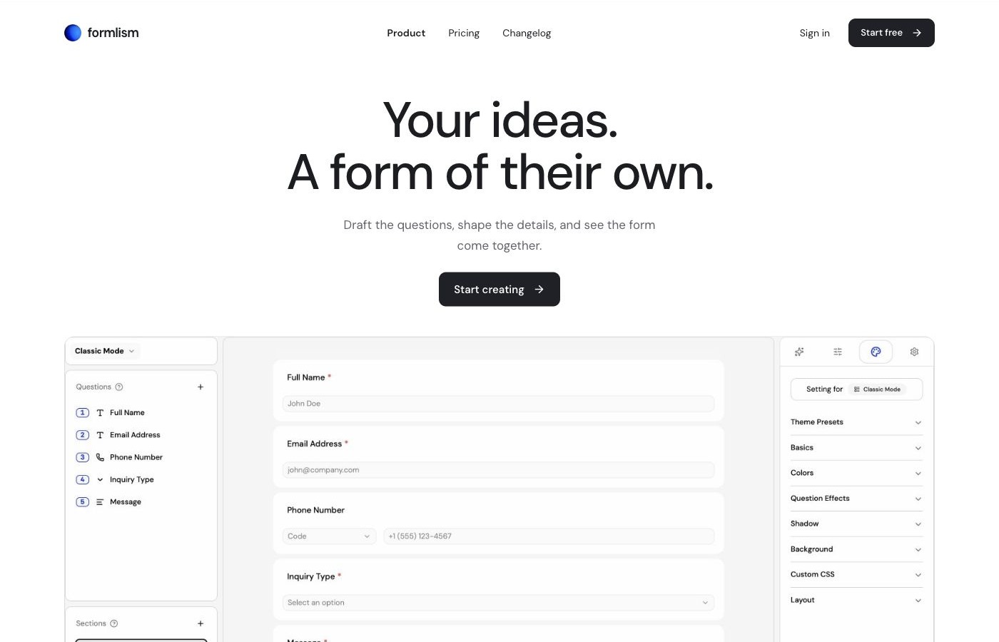 Pure Canvas homepage