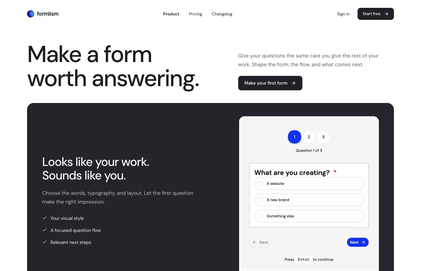 Pure Contrast homepage