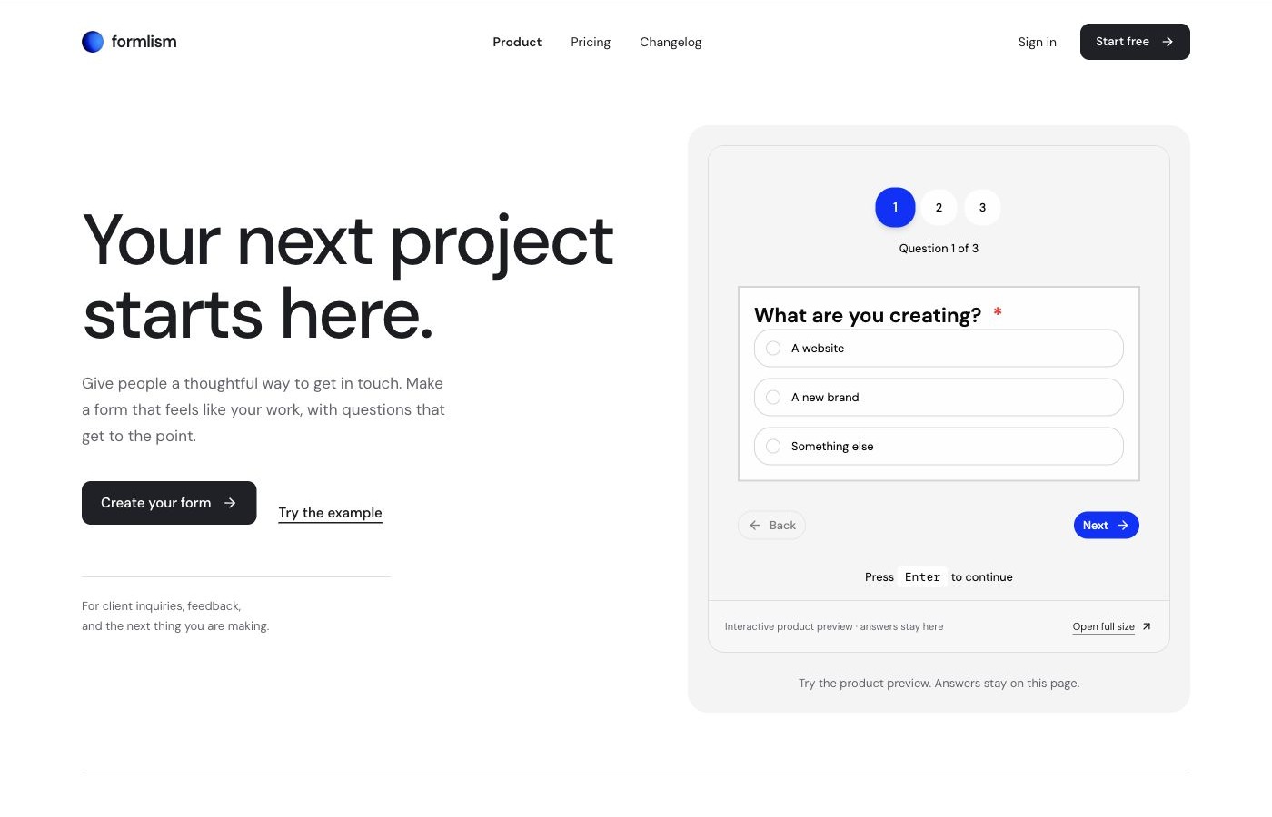 Pure Studio homepage