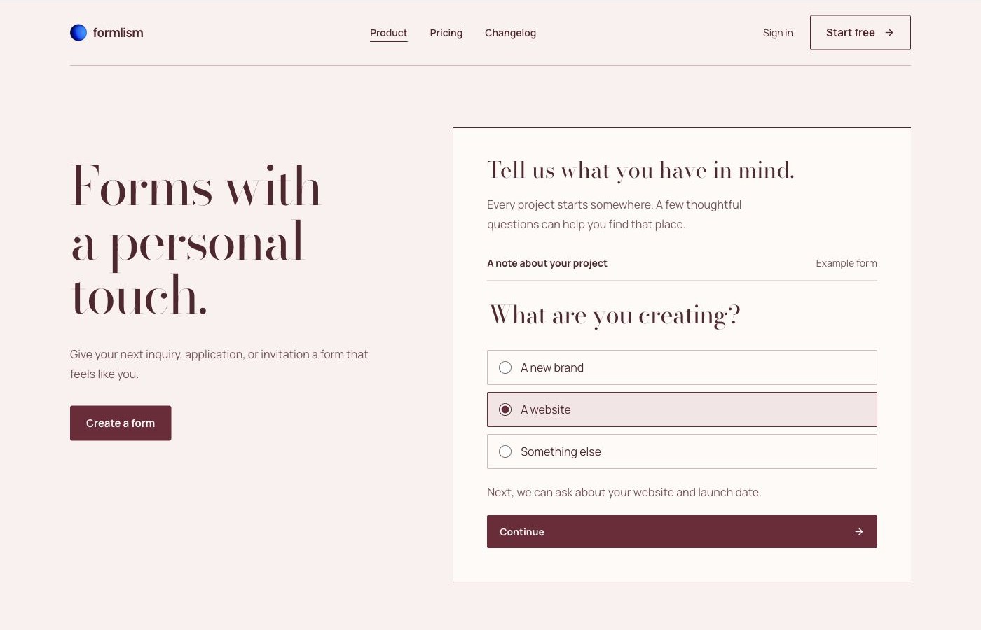 Rose letter homepage preview