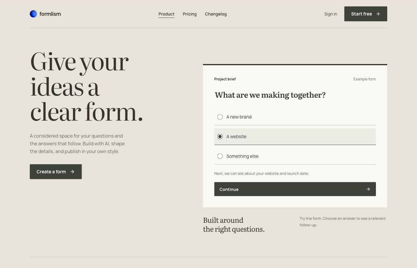 Sand architecture homepage preview